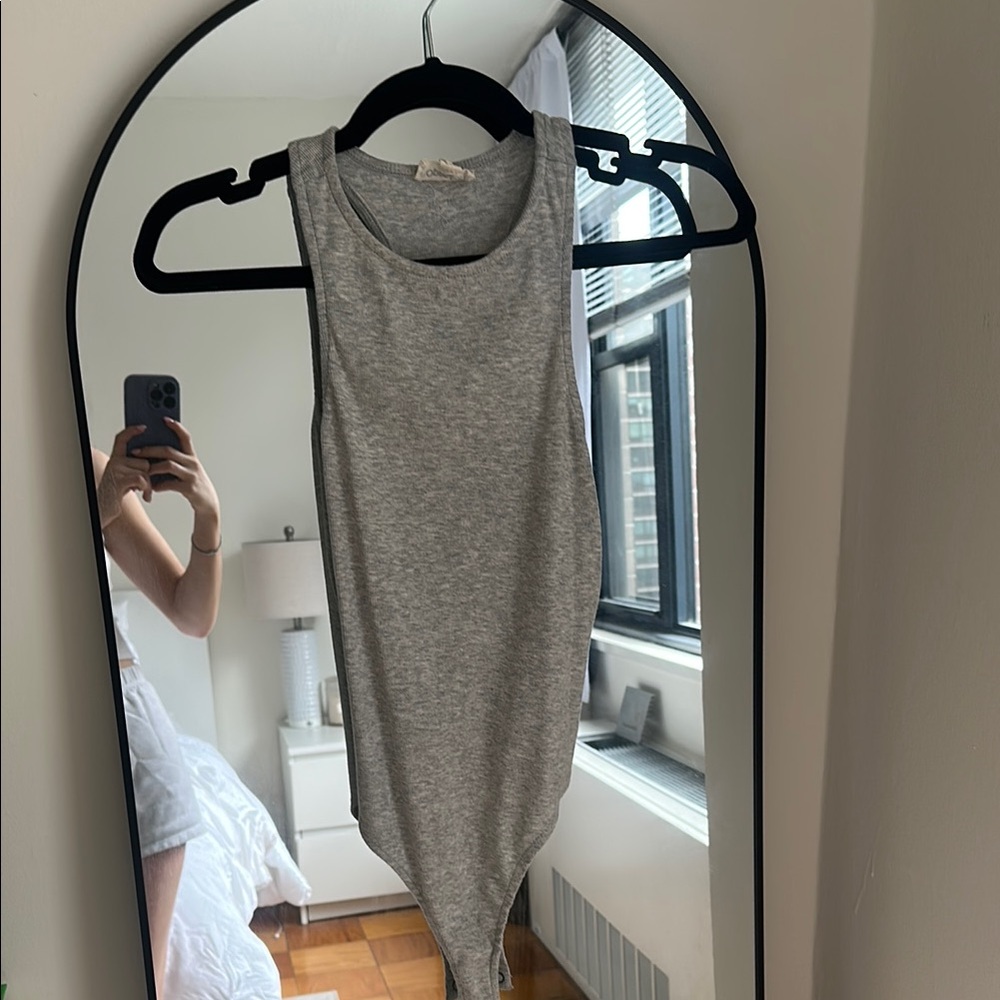 Gray Sleeveless Women's Top